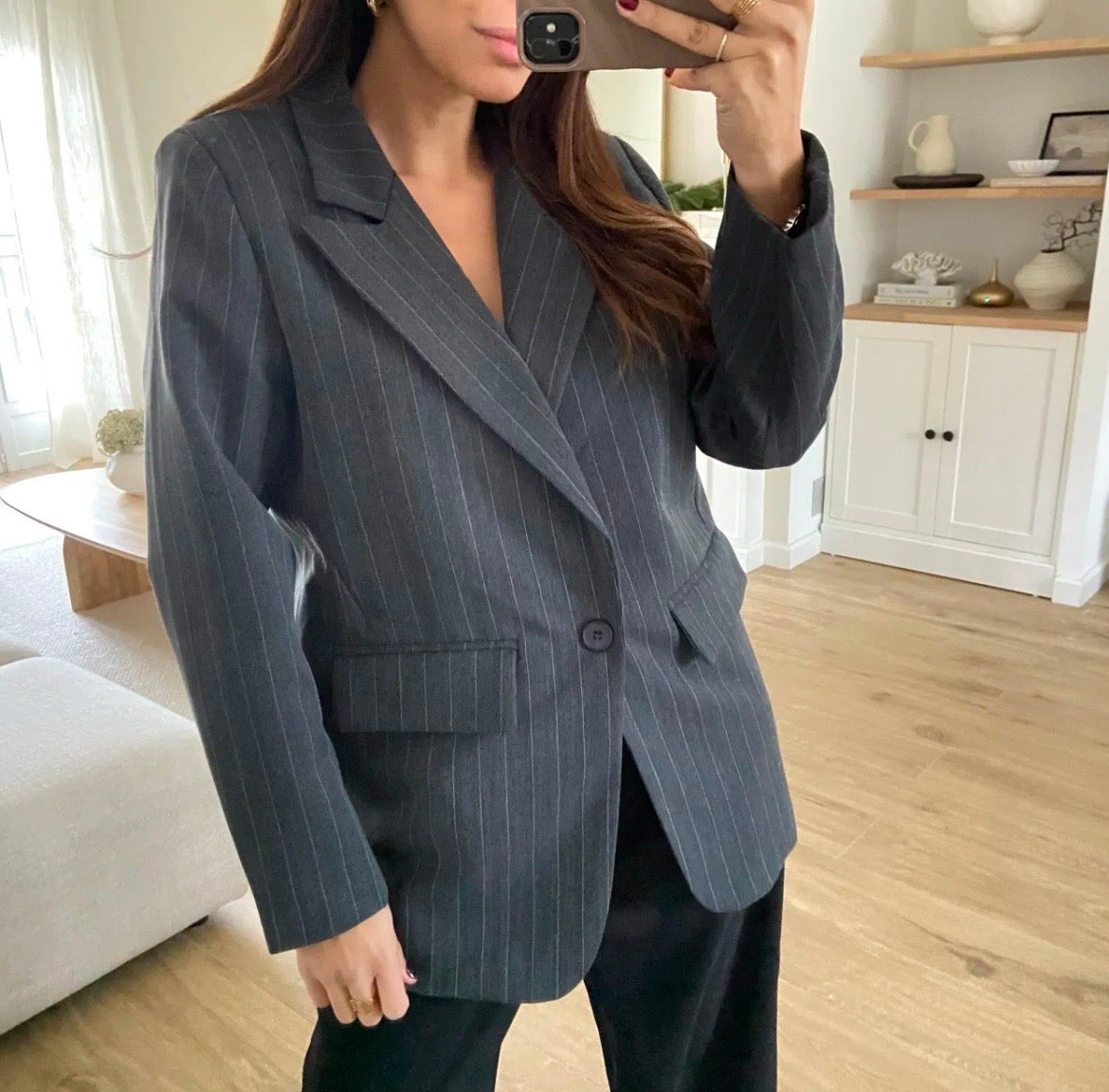 VESTE OVERSIZE RAYÉE