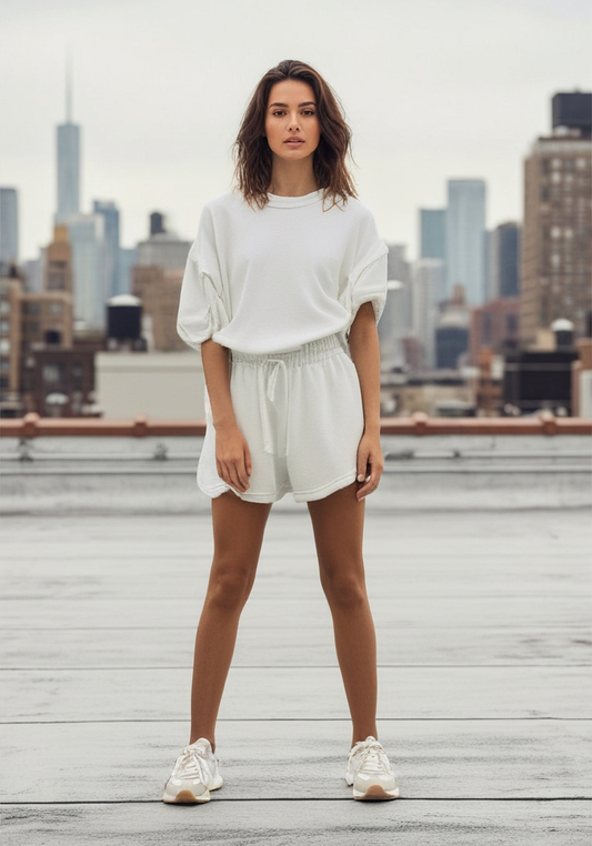 Ensemble short en molleton