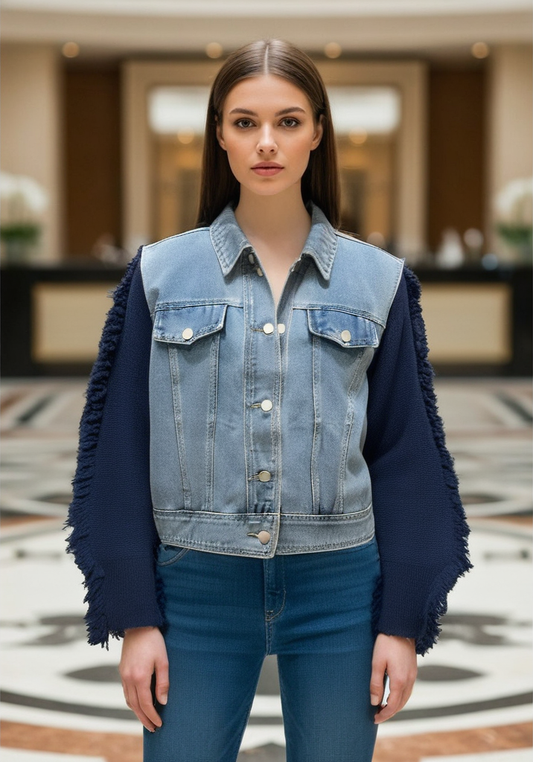 VESTE JEAN’S & MAILLE