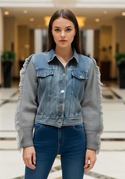 VESTE JEAN’S & MAILLE