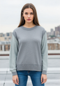 Pull manche en jean’s strass & clouté