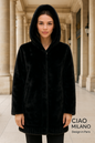 Manteau fausse fourrure à capuche